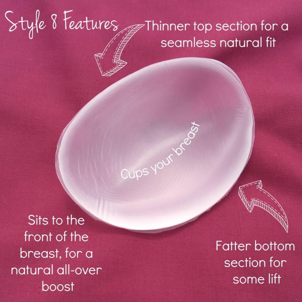  Style 8 Breast Enhancers: The Classic - Suitable for A, B, C and D cups - 210g  Per Pair