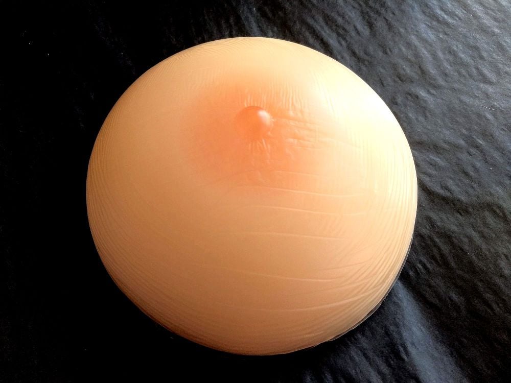 END OF LINE - Round False Breasts: Silicone Breast Form Prostheses - 500g E