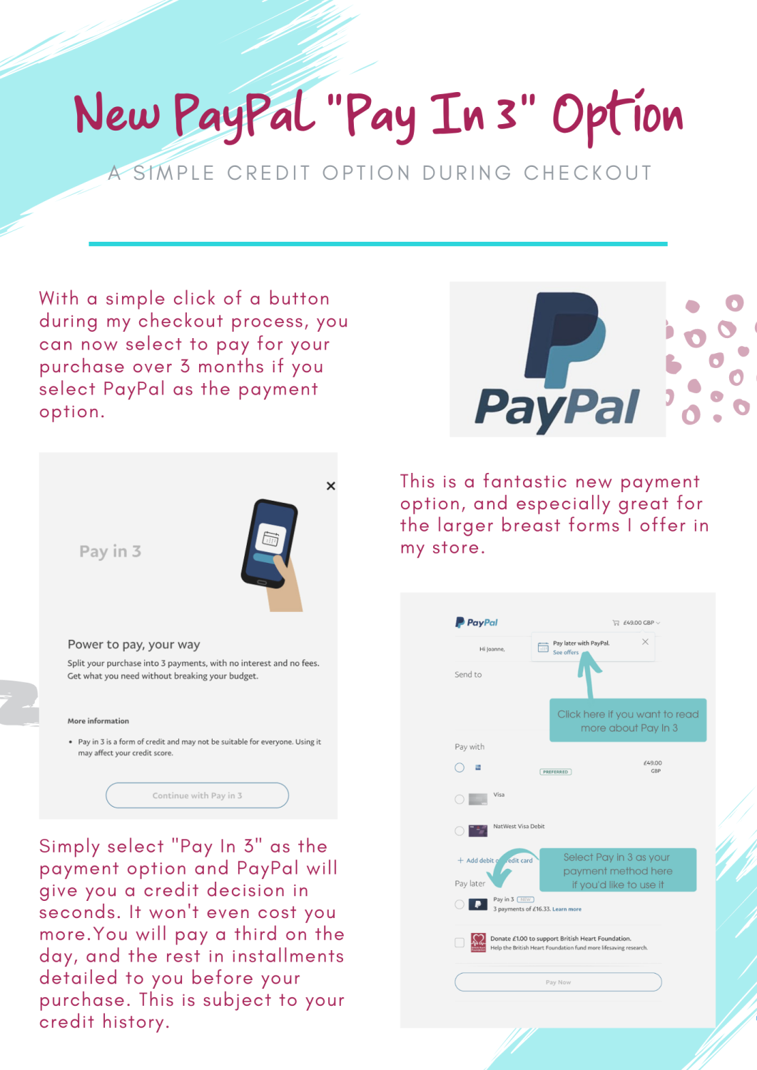 Pay in 3 Infographic