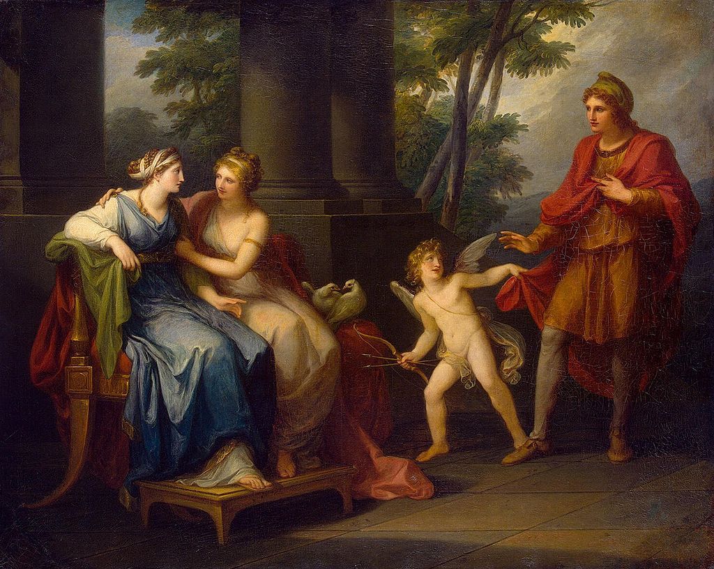 Angelica_Kauffmann_-_Venus_Induces_Helen_to_Fall_in_Love_with_Paris_-_WGA12