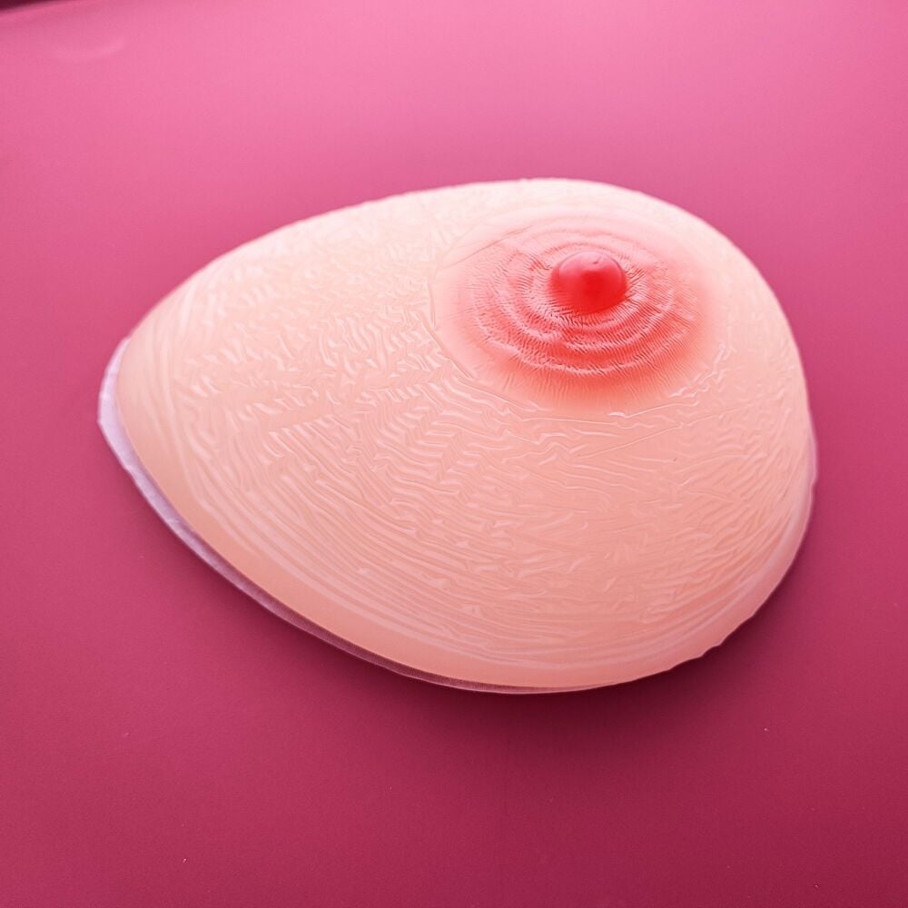 Teardrop Style 1 False Breasts: Silicone Breast Form Prostheses - 400g Each