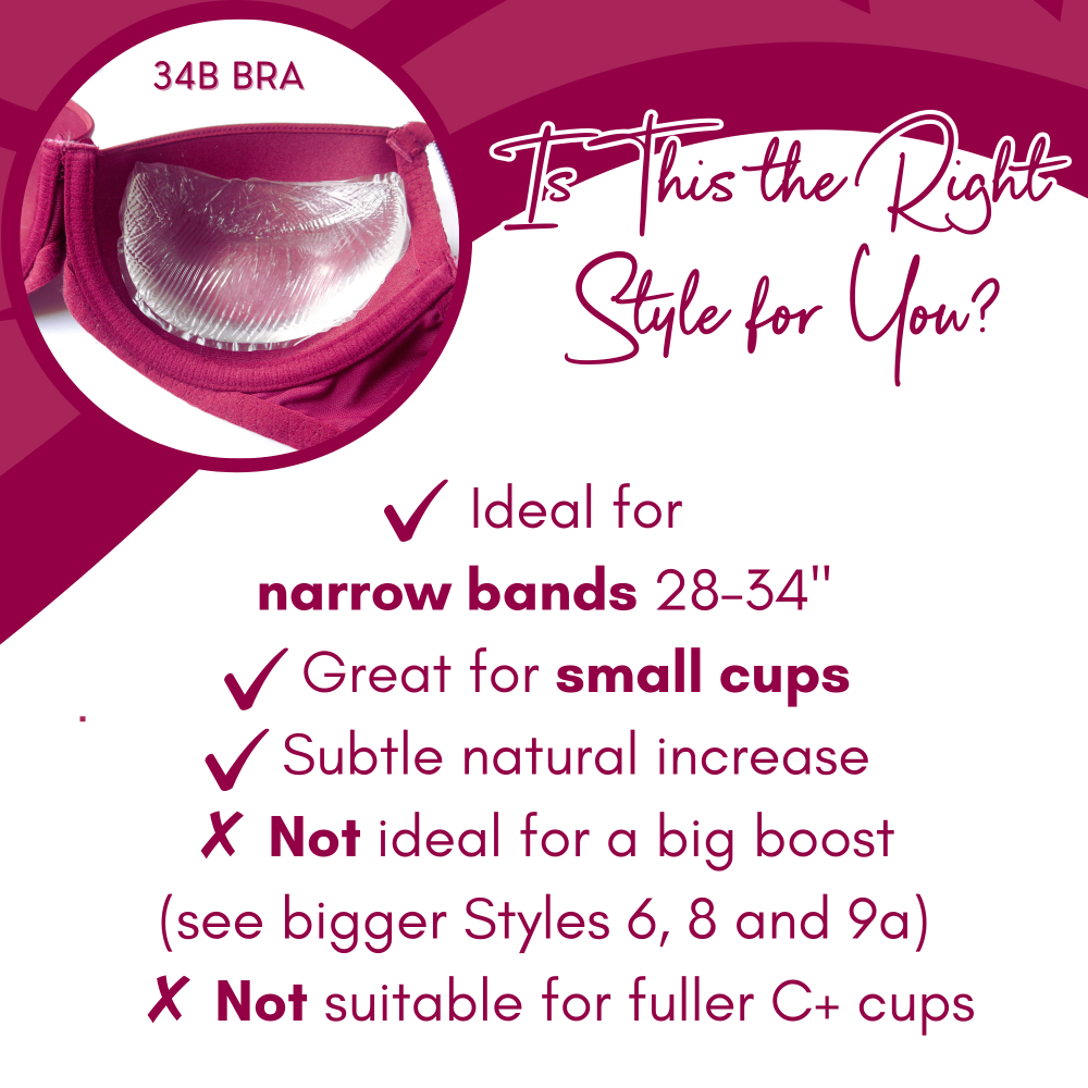  Style 2 Breast Enhancers: Need A Lift? - Suitable for AA, A, B and C cups - 130g Pair
