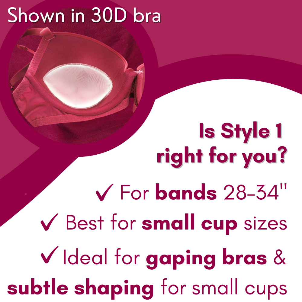  Style 1 Breast Enhancers: The Classic "Chicken Fillet": Suitable for AA, A and B cups - 80g Pair