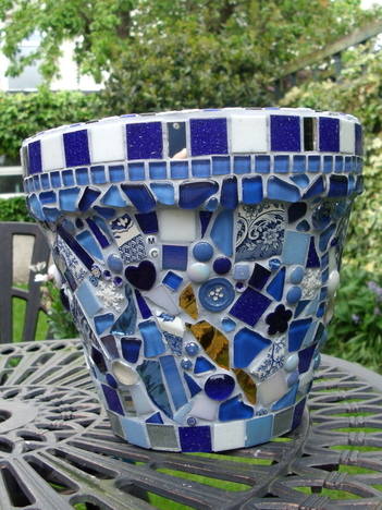 Mosaics Garden Pots, Mosaic Garden Pots