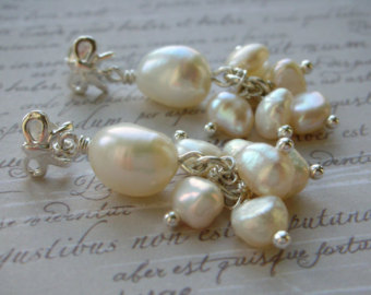 pearl bow earrings