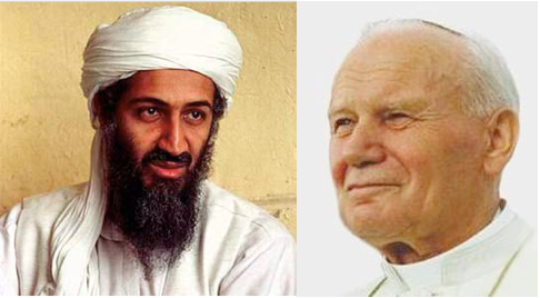 Osama bin Laden and Pope John Paul II