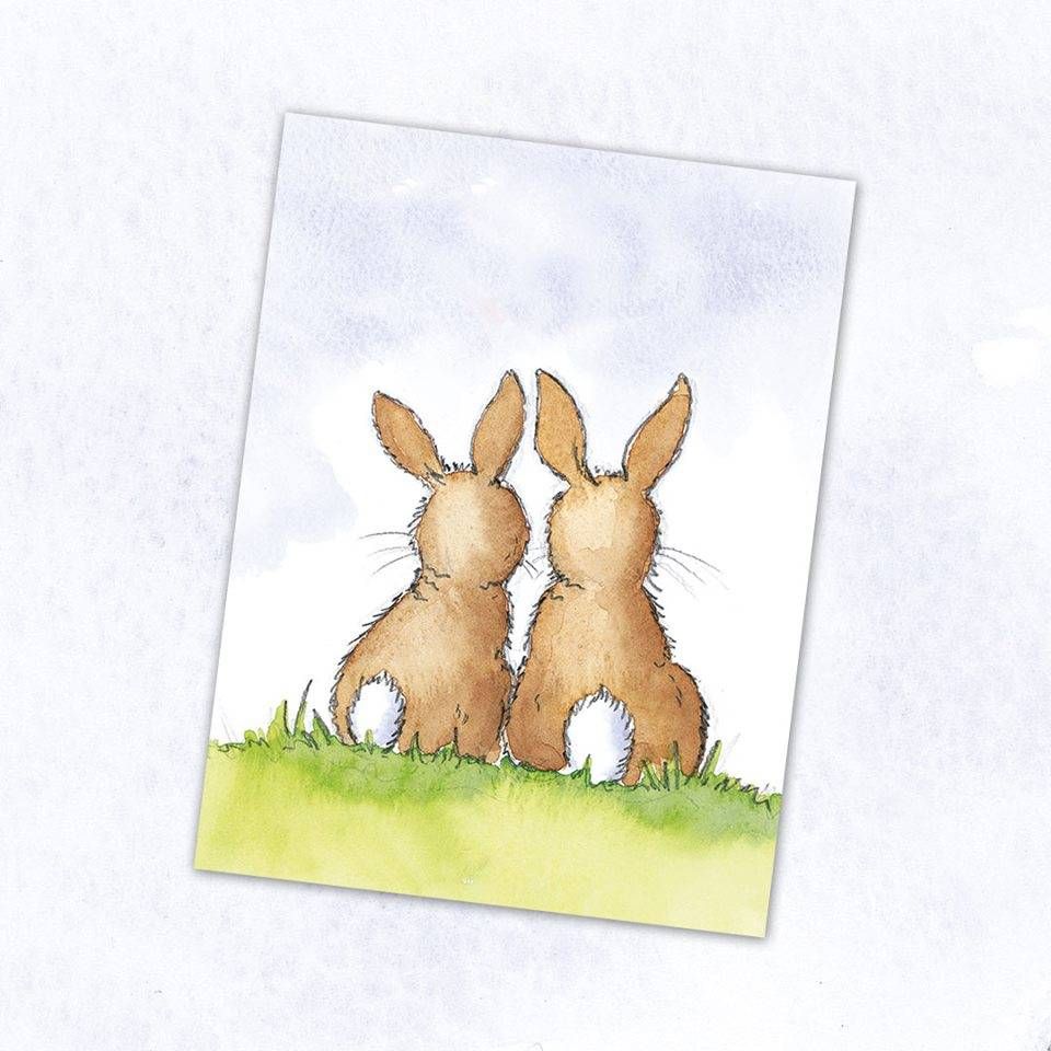 Two bunnies - gift card