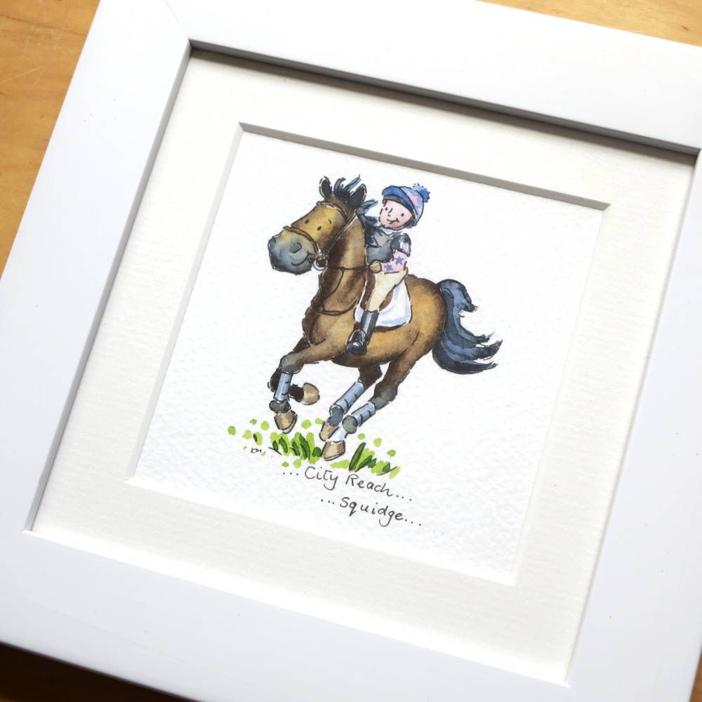 Mini Horse Portrait watercolour 