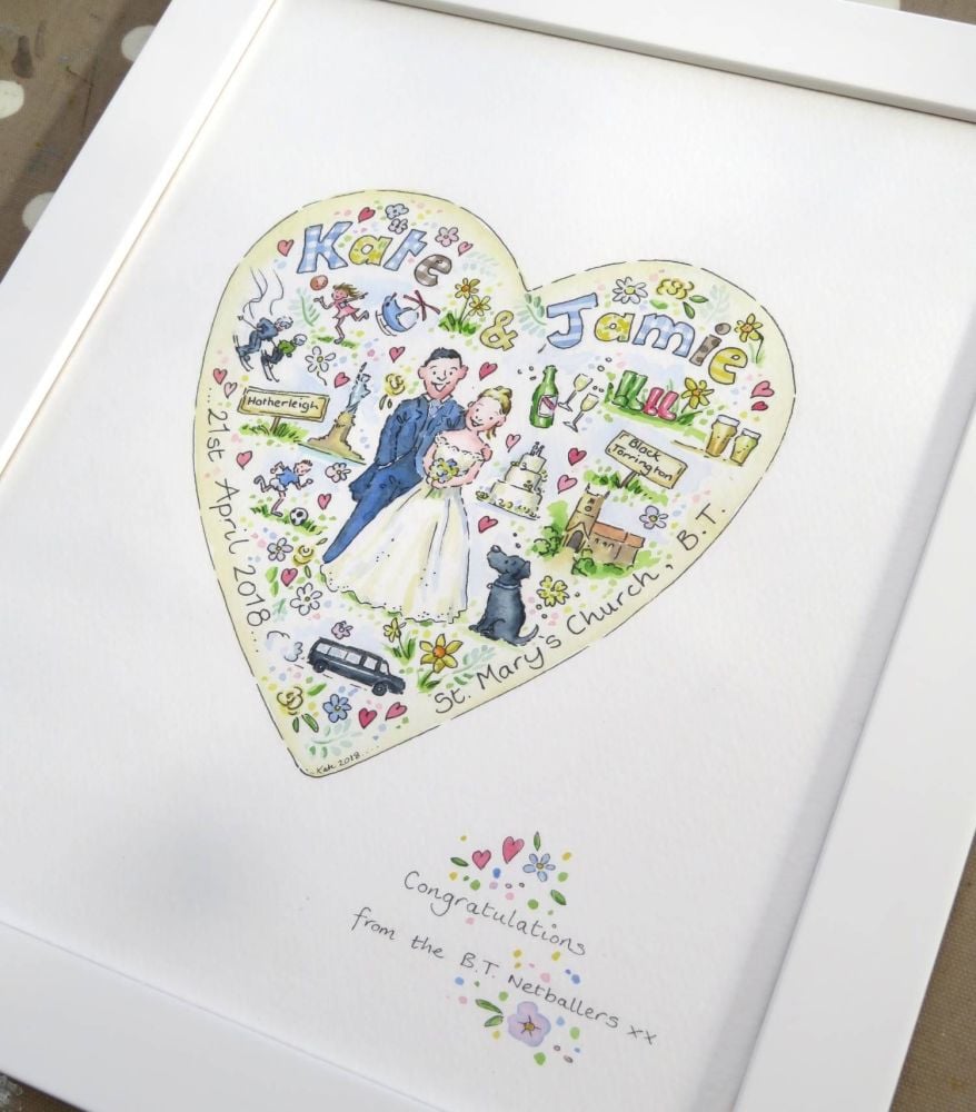 12 by 10 Wedding Heart picture