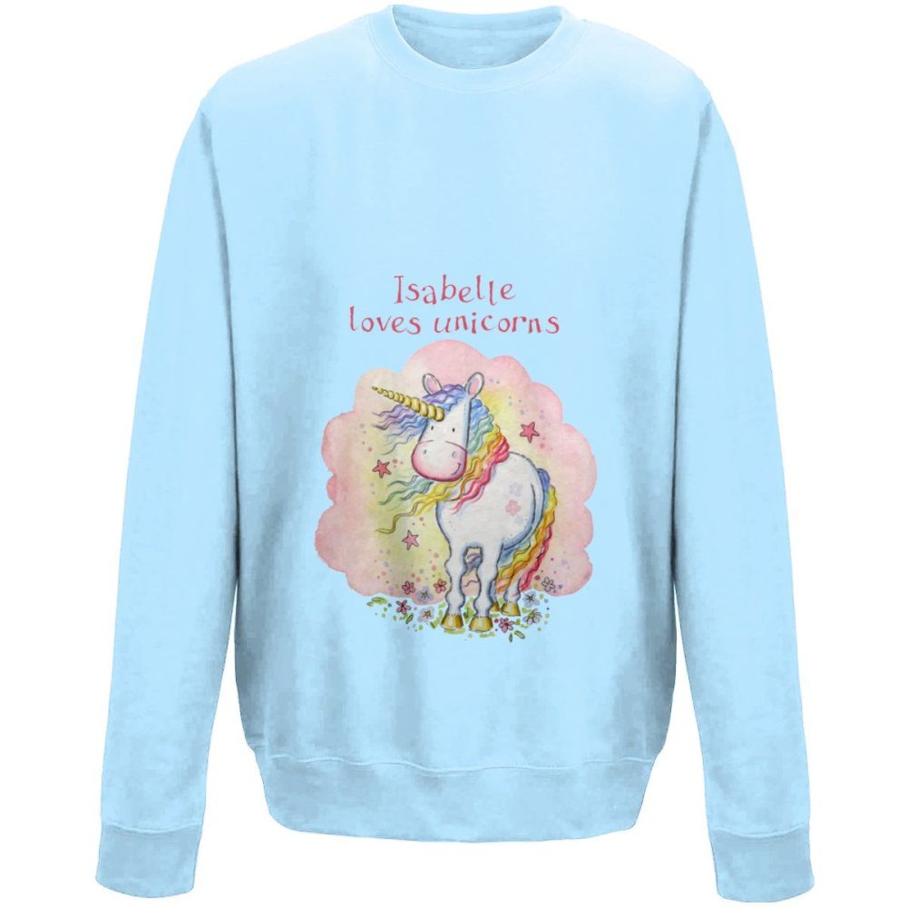 Unicorn sweatshirt - personalised