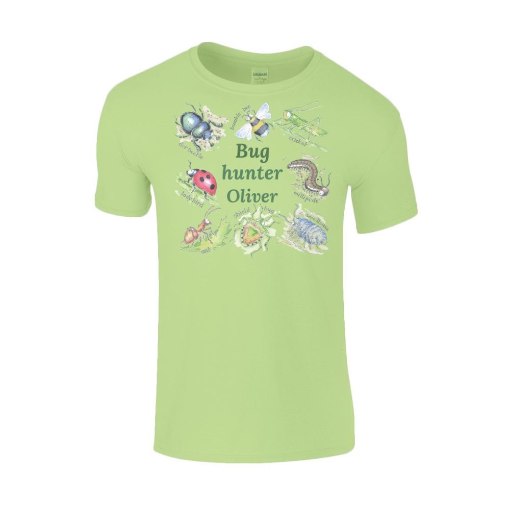 Bug hunter personalised Child's T-shirt