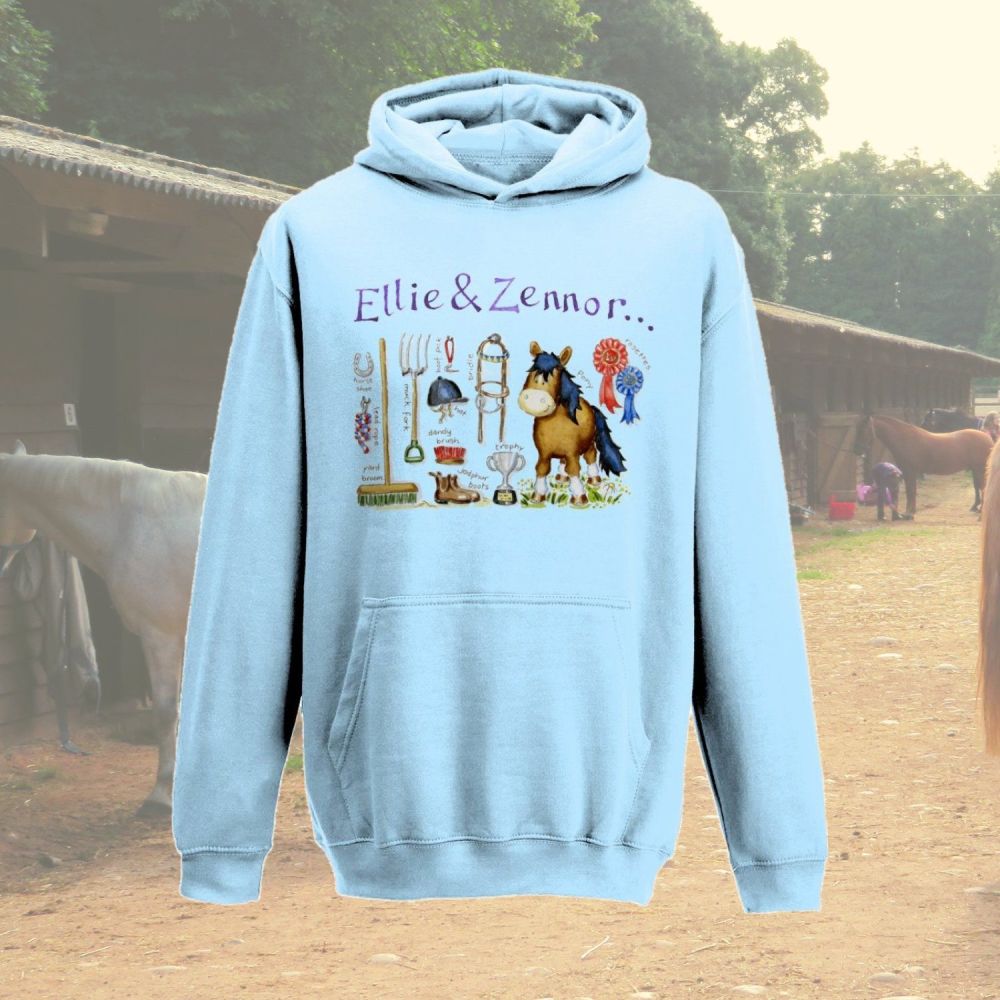 'Pony things' personalised child's hoodie