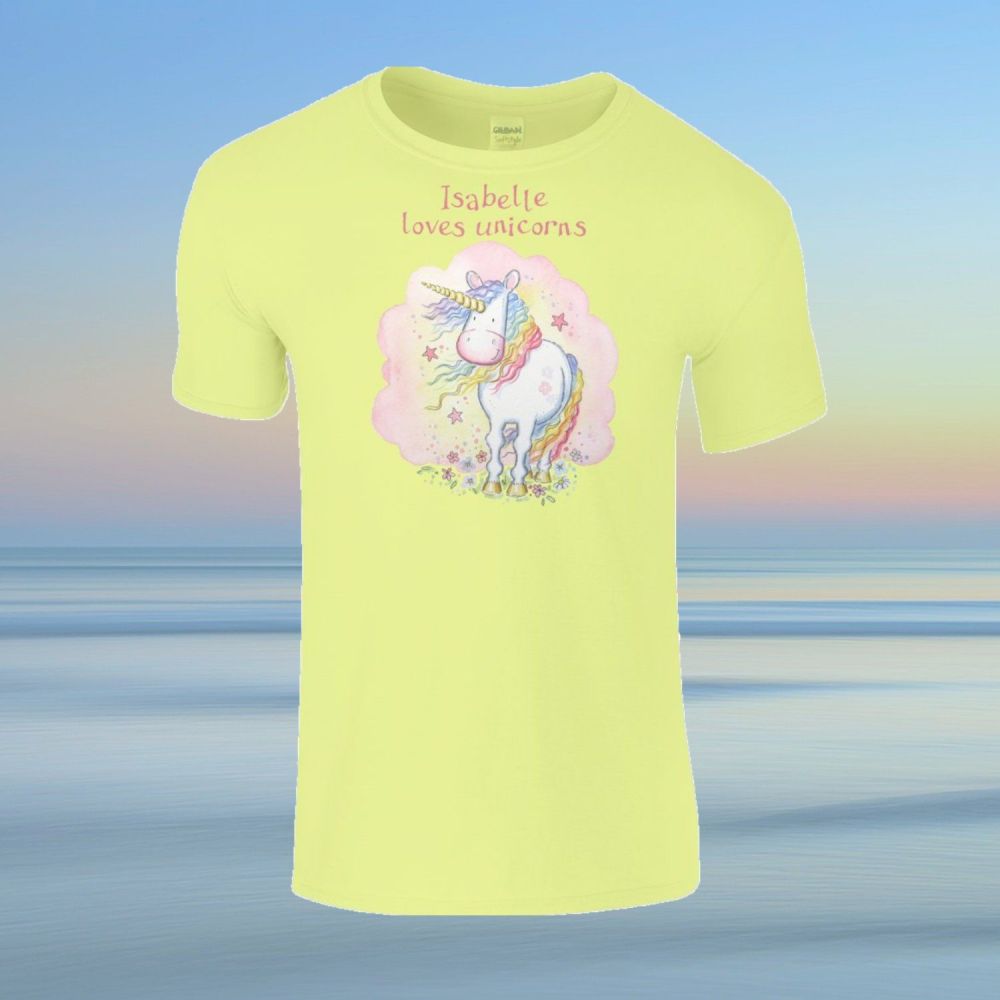 Unicorn personalised Child's T-shirt
