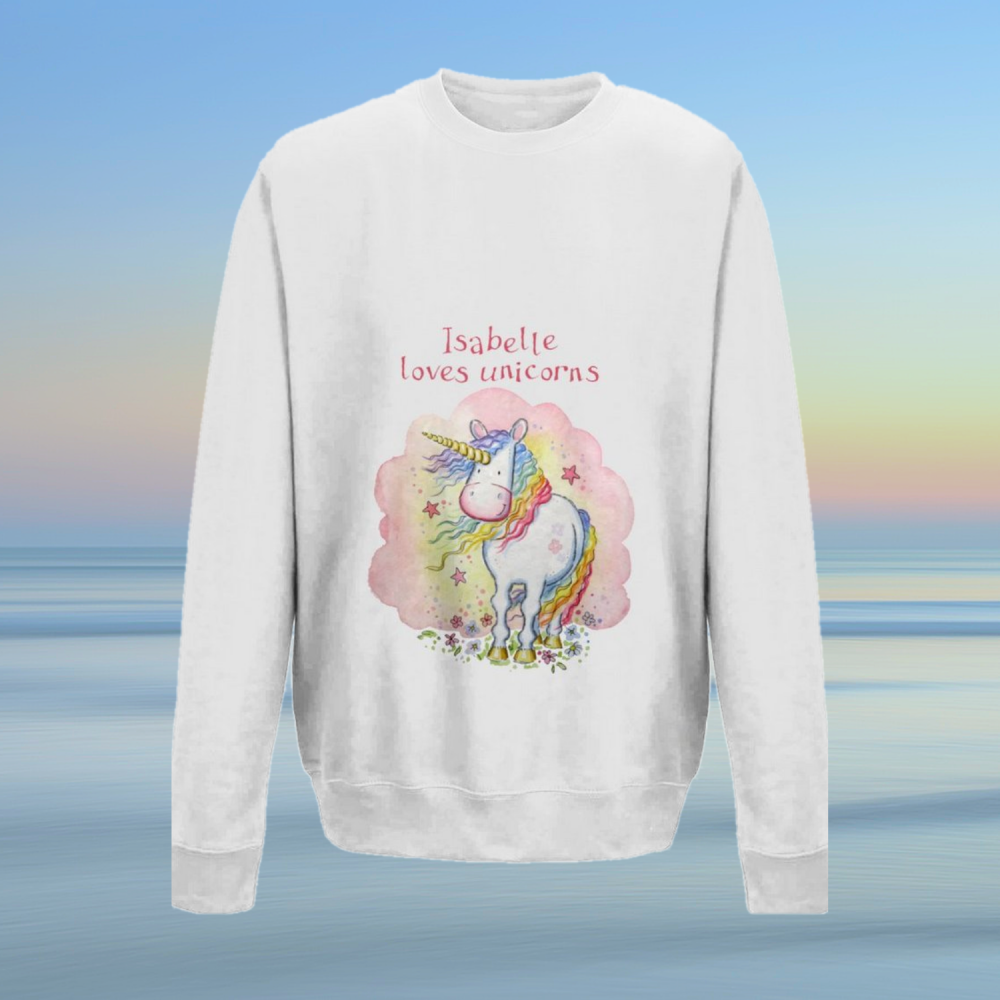 Unicorn sweatshirt - personalised