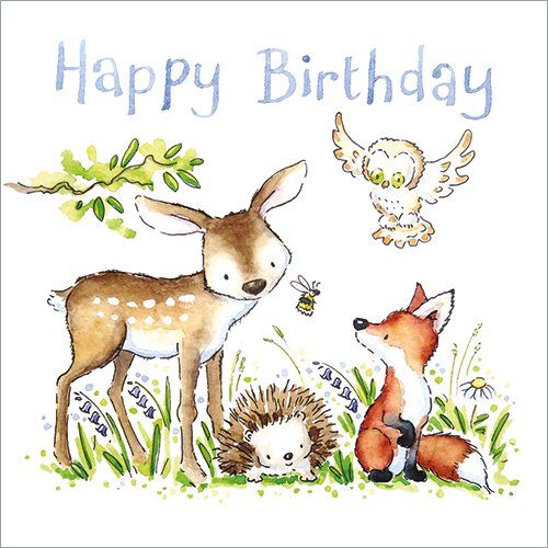 Happy birthday (Woodland animals)