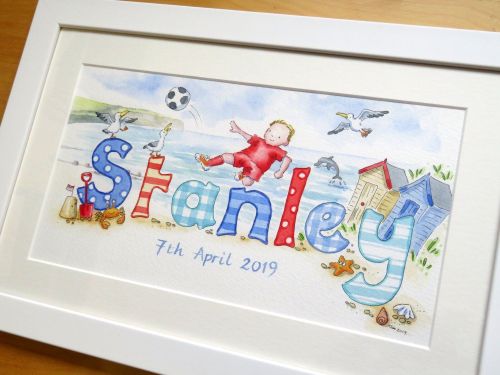 Personalised name paintings - original watercolours by Baby Name Pictures