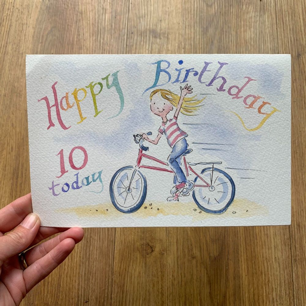 Handpainted age card