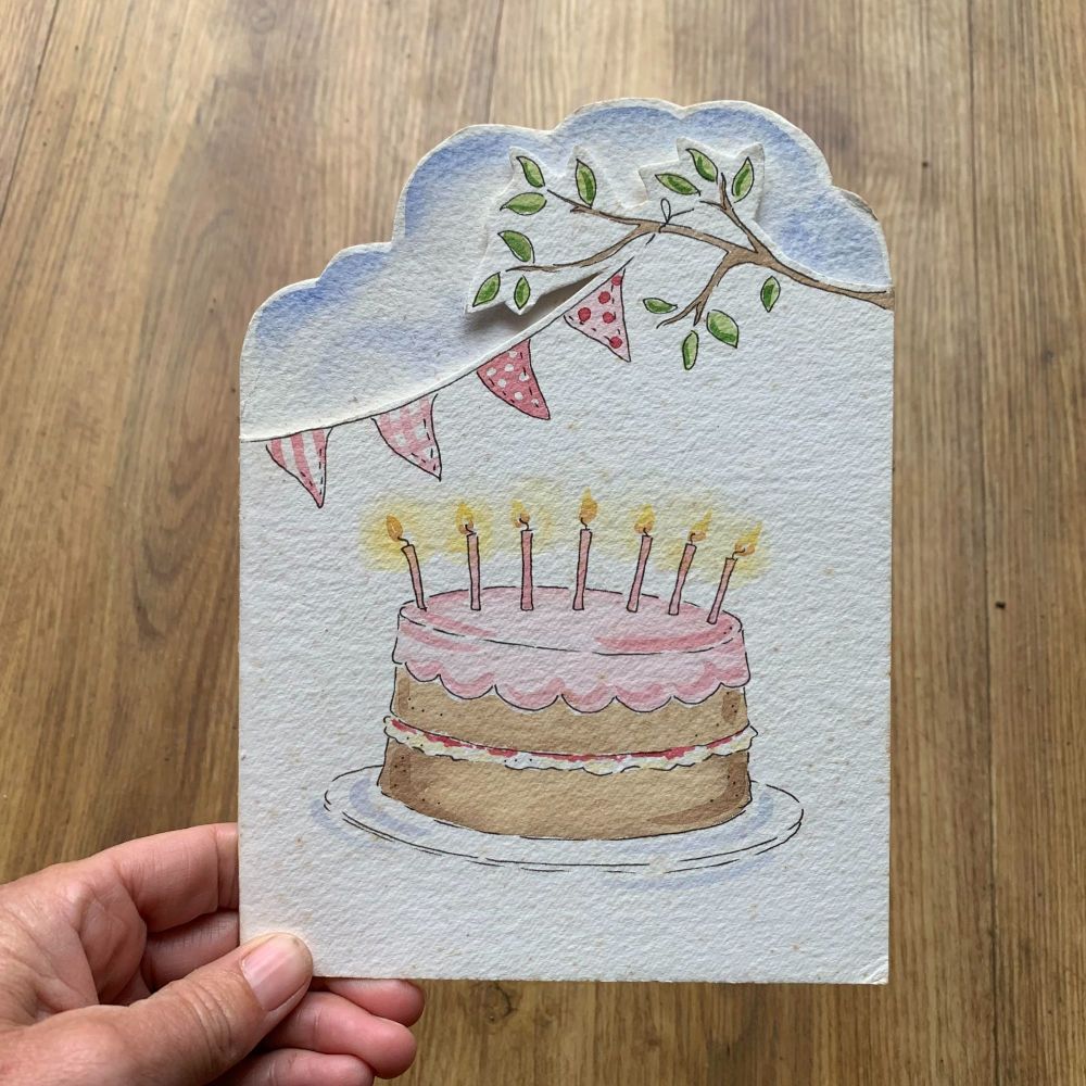 Handpainted age card