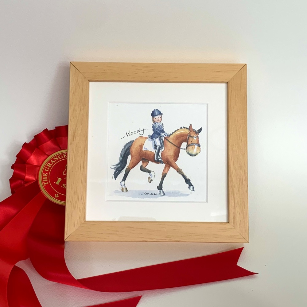 Mini Horse Portrait watercolour