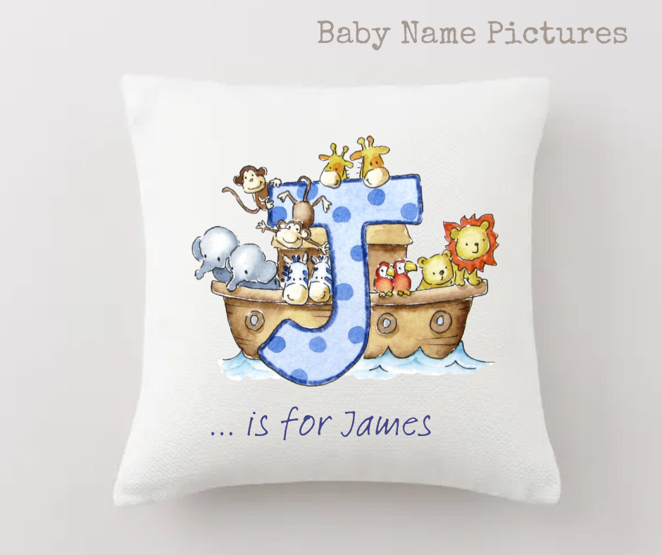 Initial cushion boy - personalised