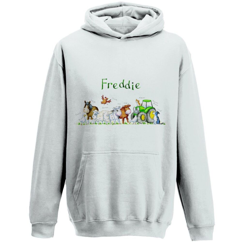'Farm' personalised child's hoodie