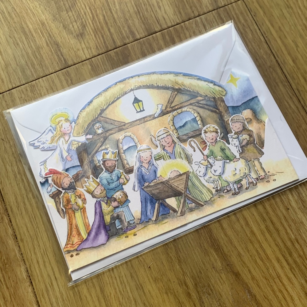 3D Nativity card