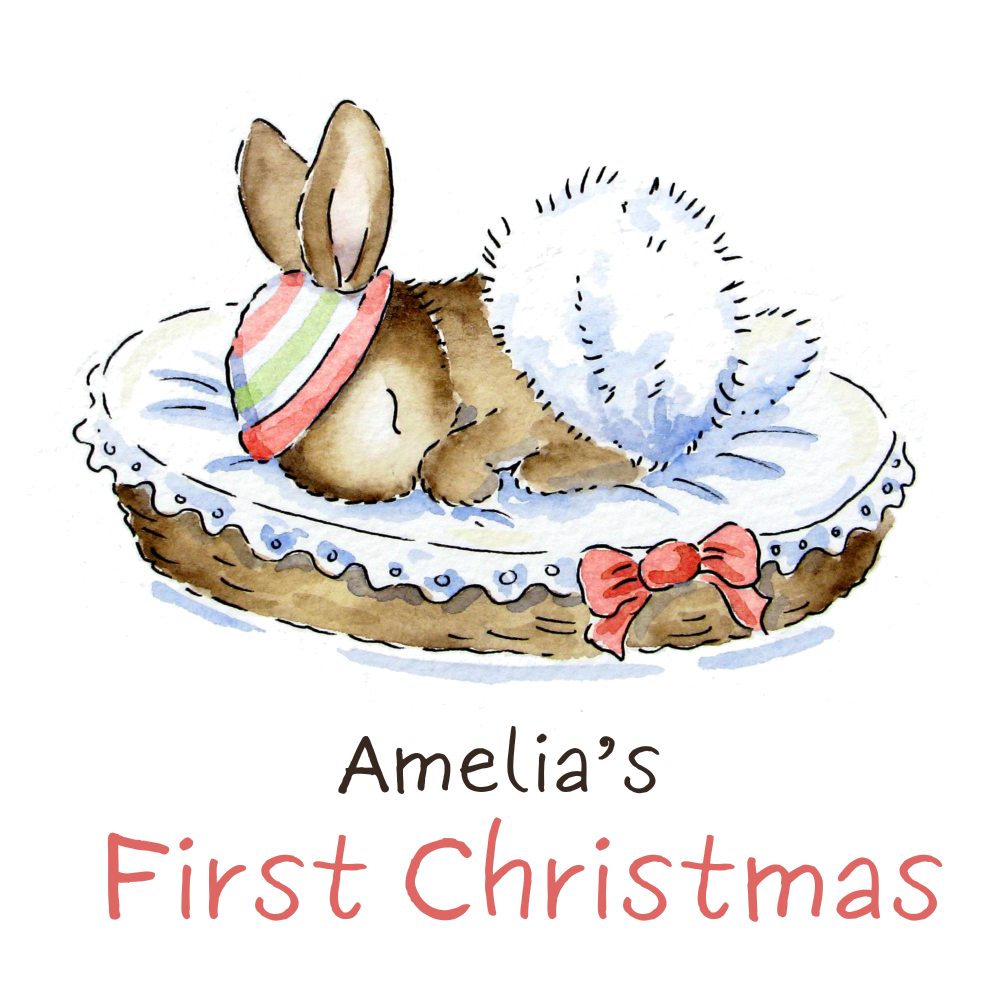 First Christmas bunny personalised baby T shirt