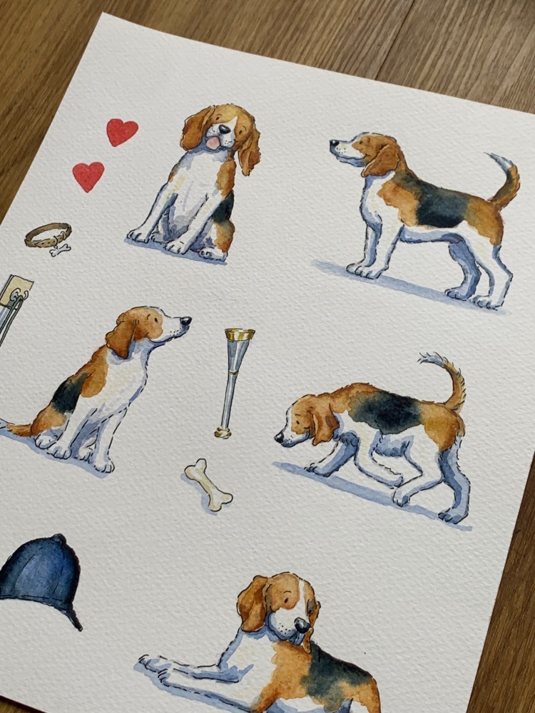 Beagle painting for Daniel