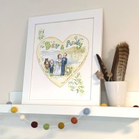 12 by 10 Wedding picture with pets and wedding venue