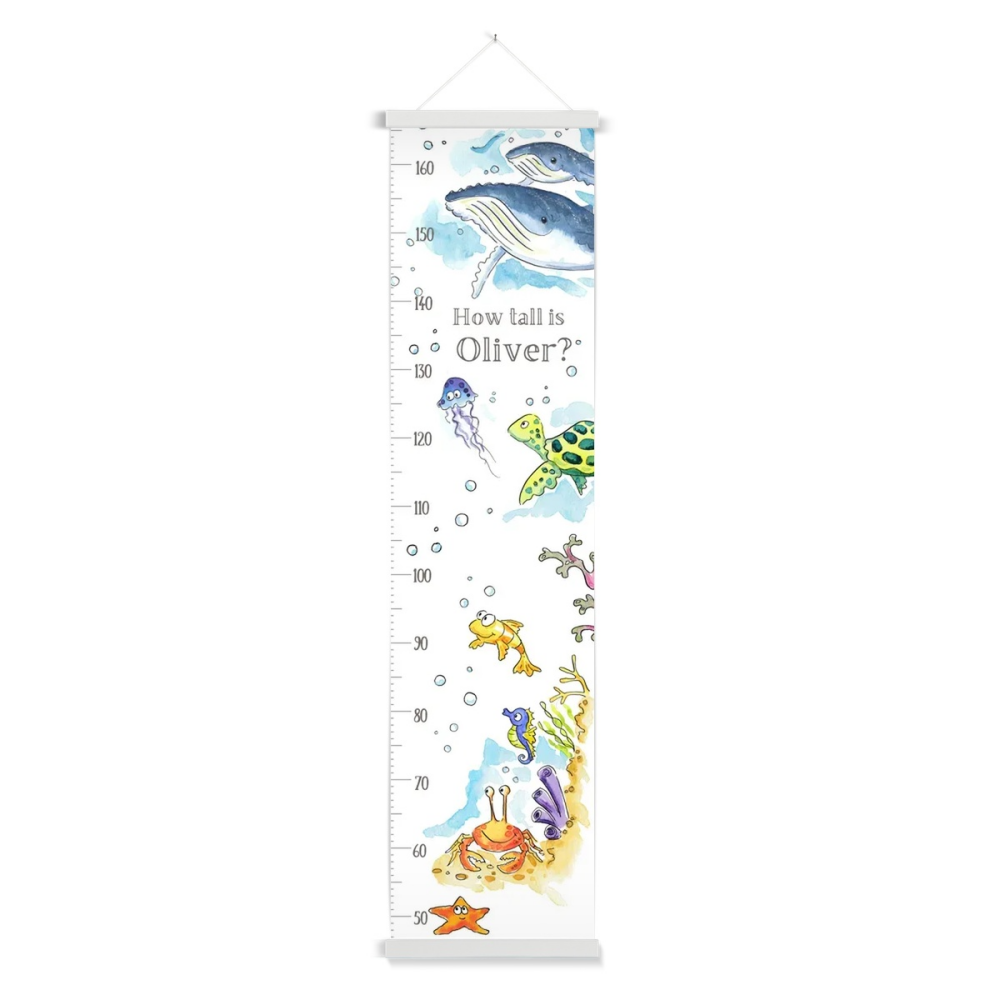 Under the sea personalised height chart