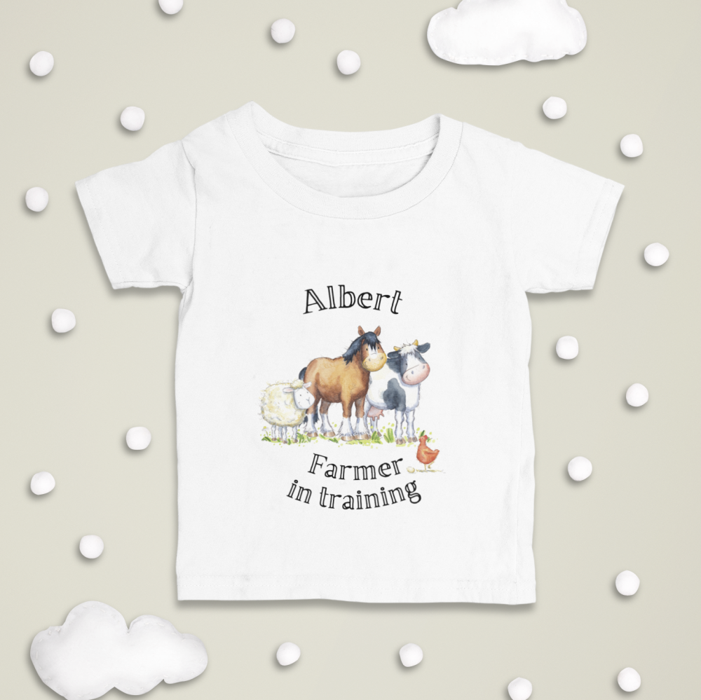 Baby Farmer tee shirt  - Farmer in Training personalised