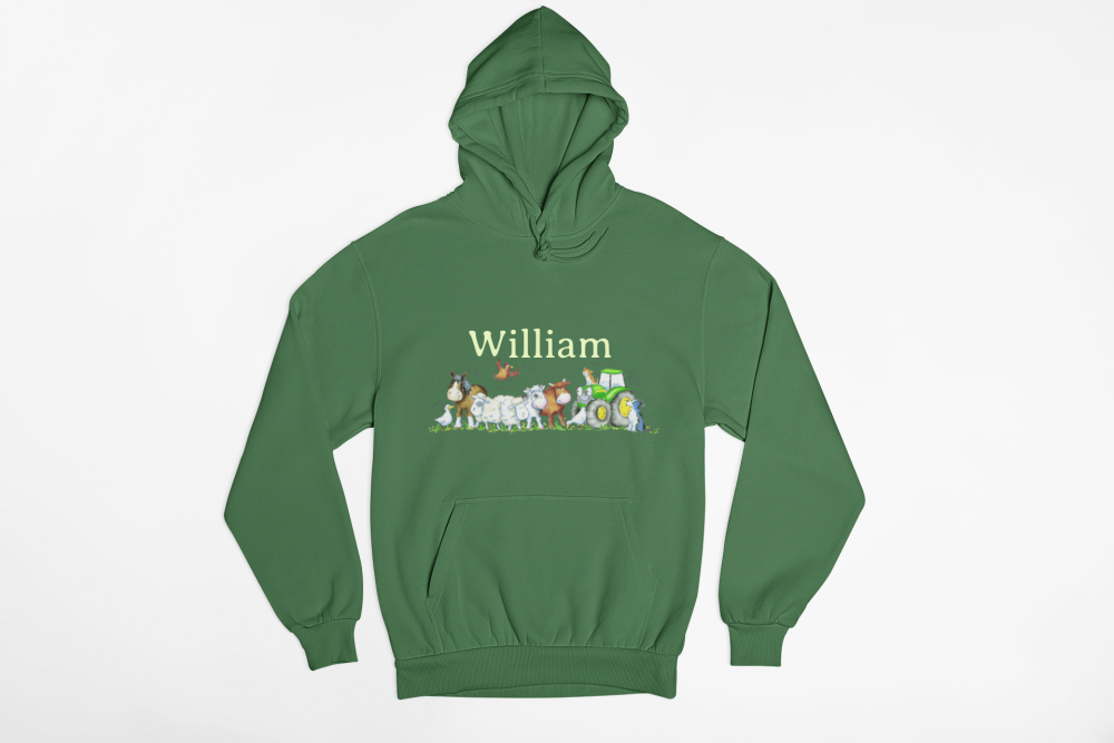 'Farm' personalised child's hoodie