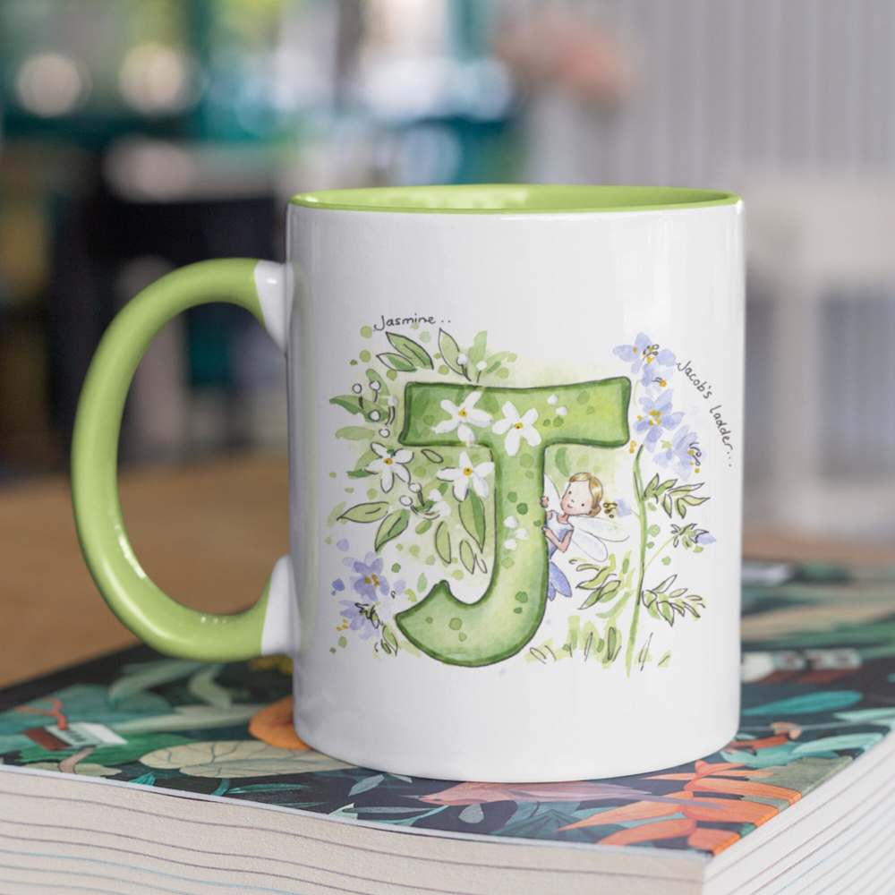 Fairy Initial mug for little girl, Personalized gift for grandchildren, Gift for girl, Unique birthday gift