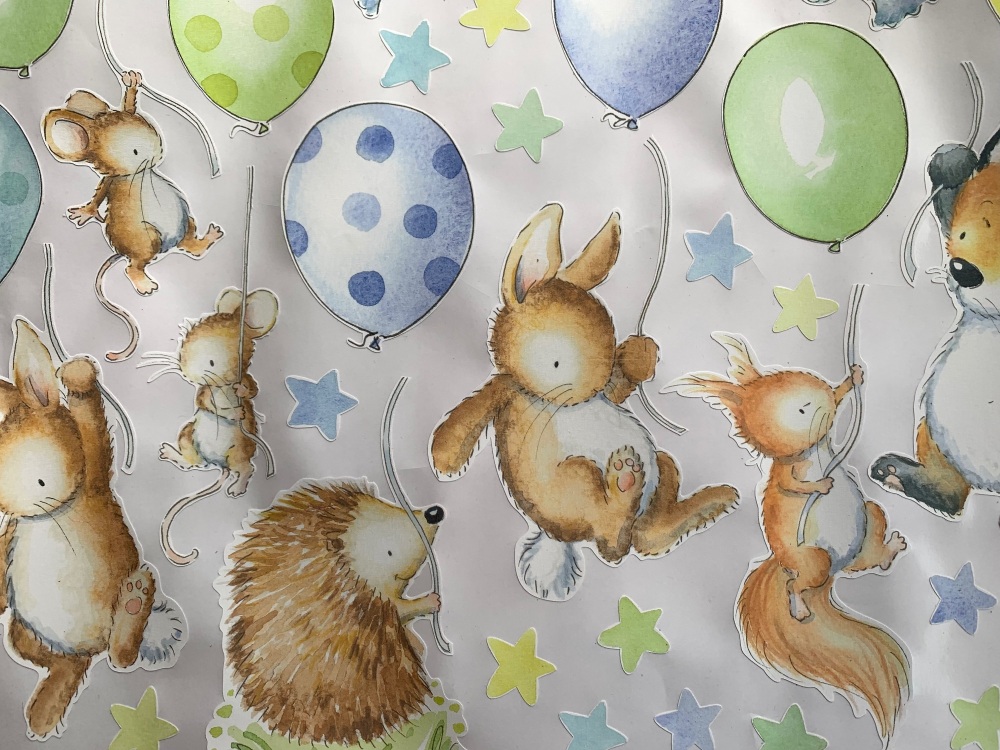 Woodland Animals Nursery Wall stickers - greens and blues