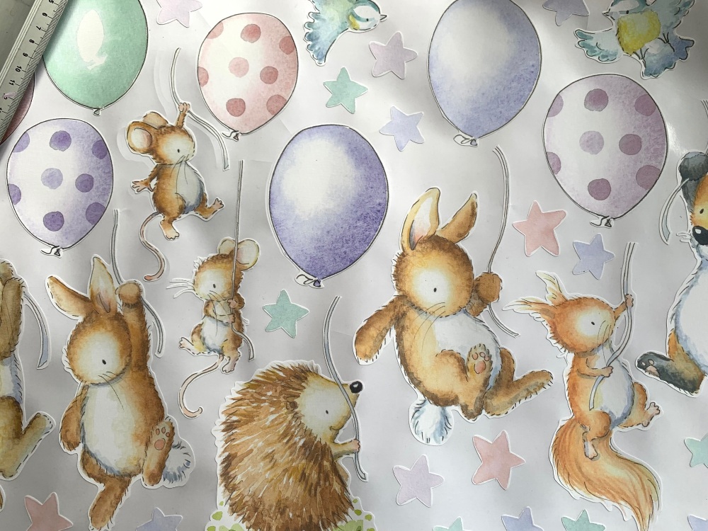 Woodland Animals Nursery Wall stickers - pinks and mauves