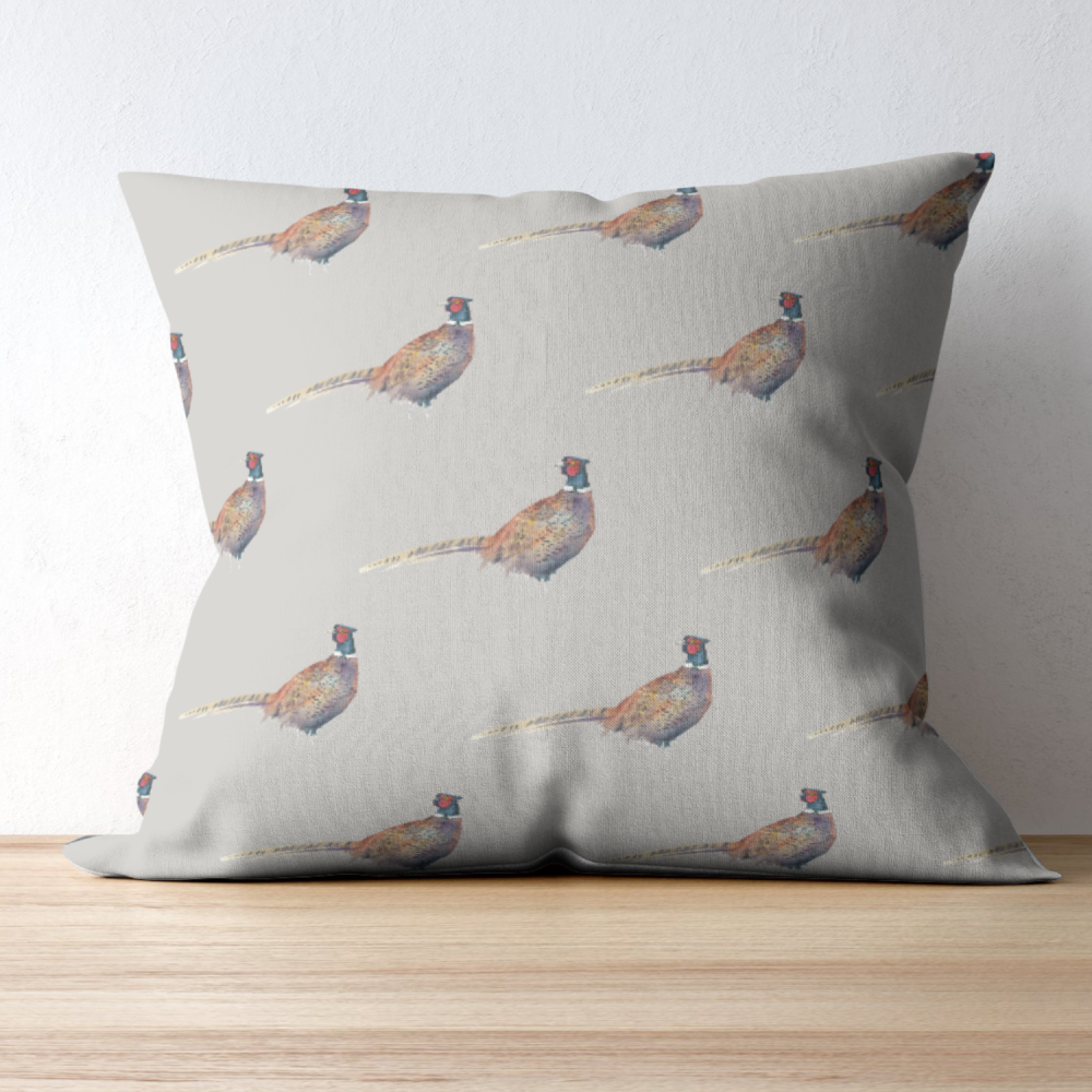 Pheasant Standing Cushion - double sided.