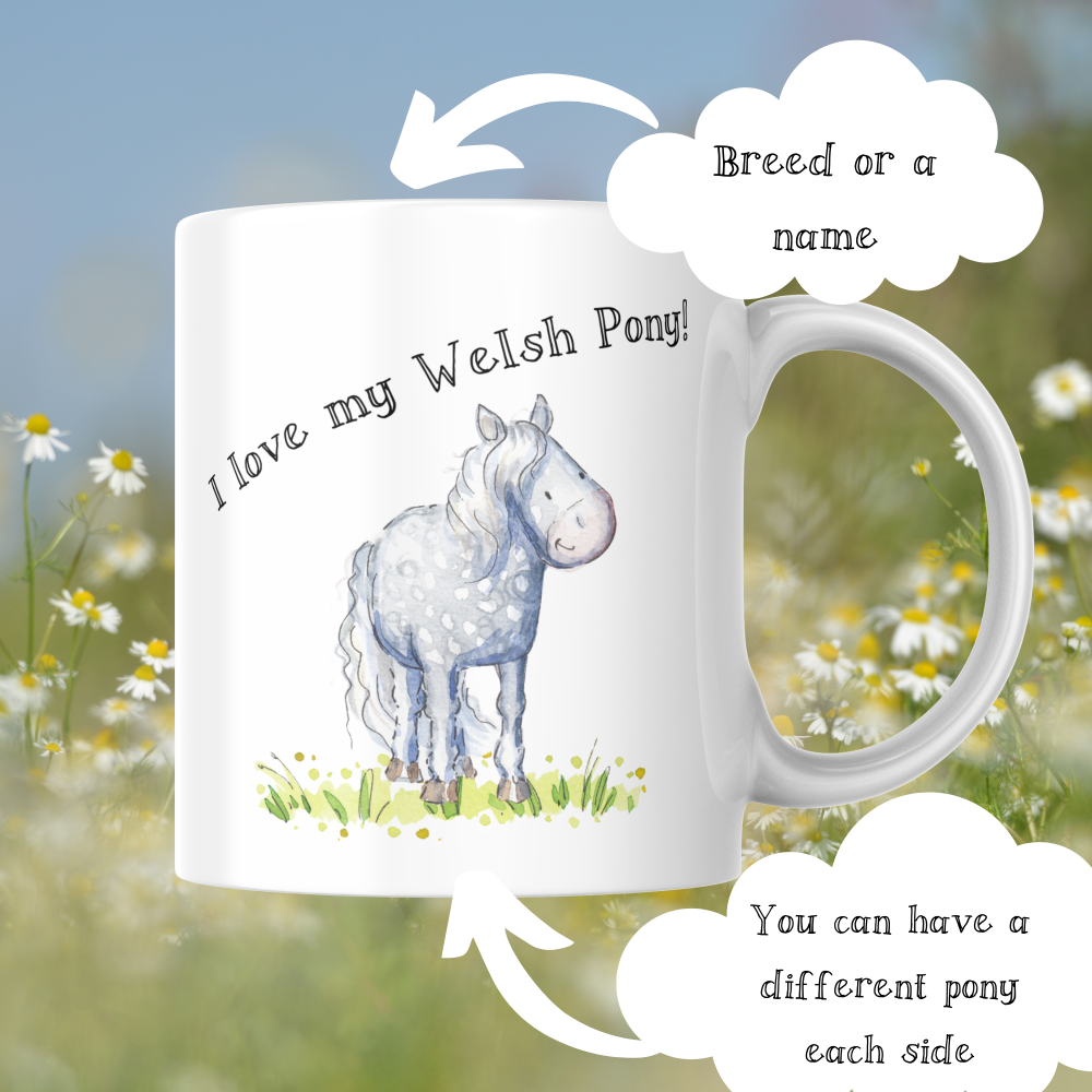 Pony breeds ceramic mug - 11oz