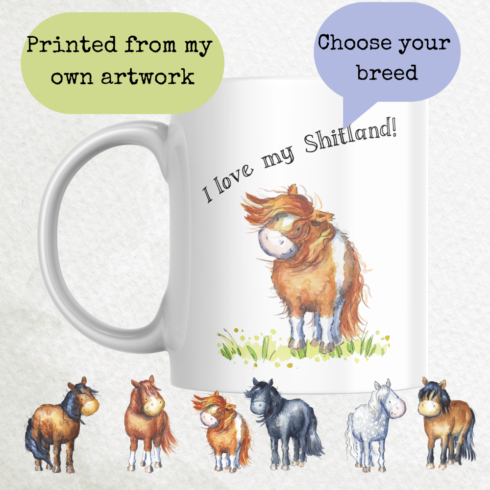 Pony breeds ceramic mug - 11oz