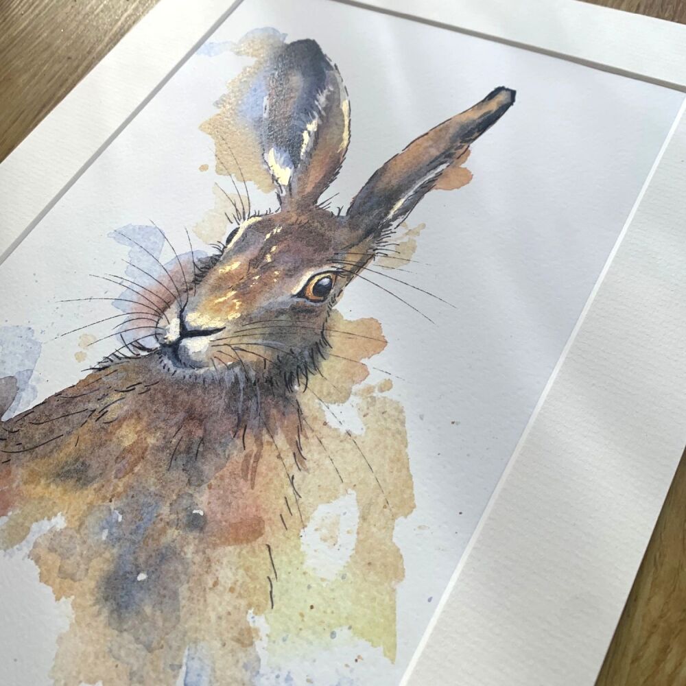 Hare art print (Limited edition numbered)