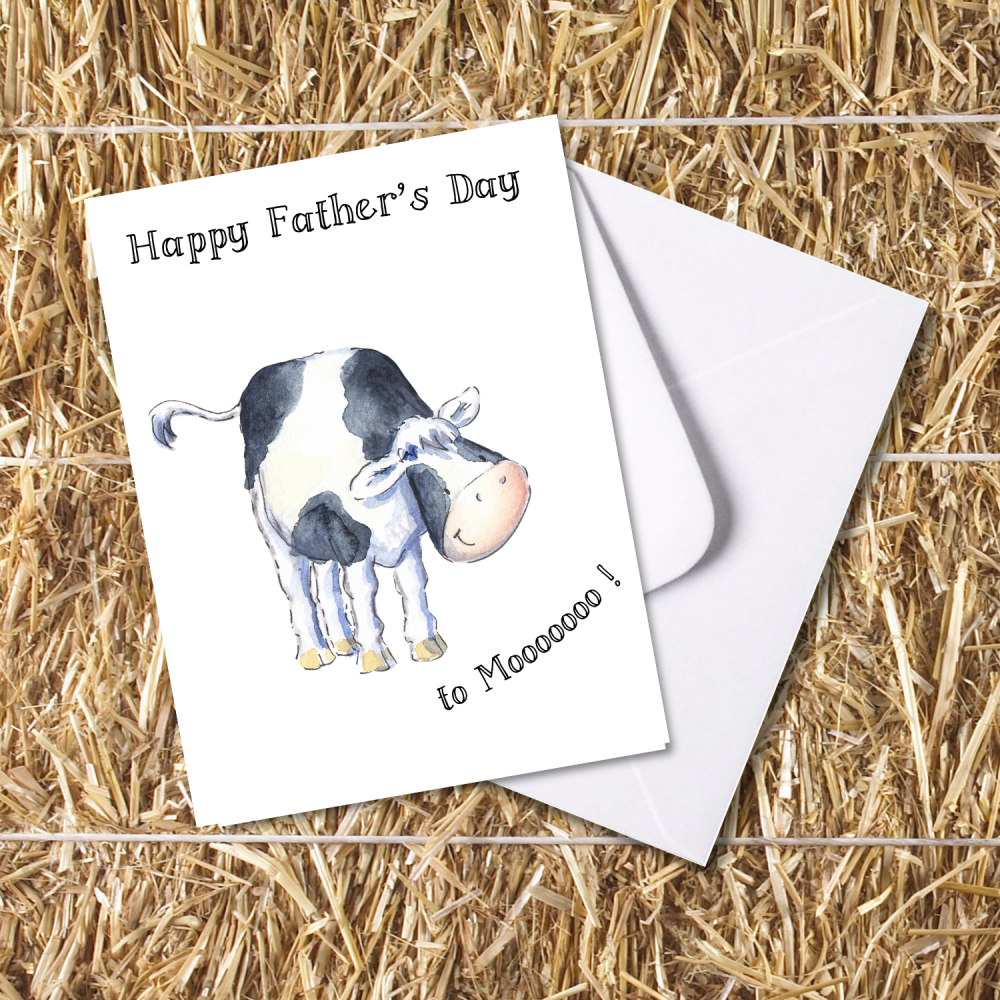Personalised Cow breed Birthday card