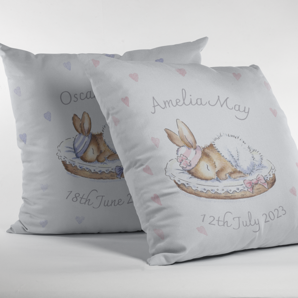 Baby Rabbit cushion- personalised