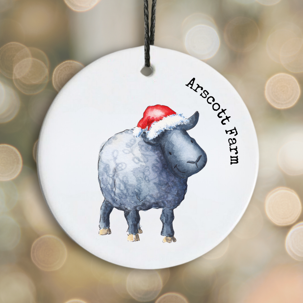 Sheep breed hanging ceramic decoration