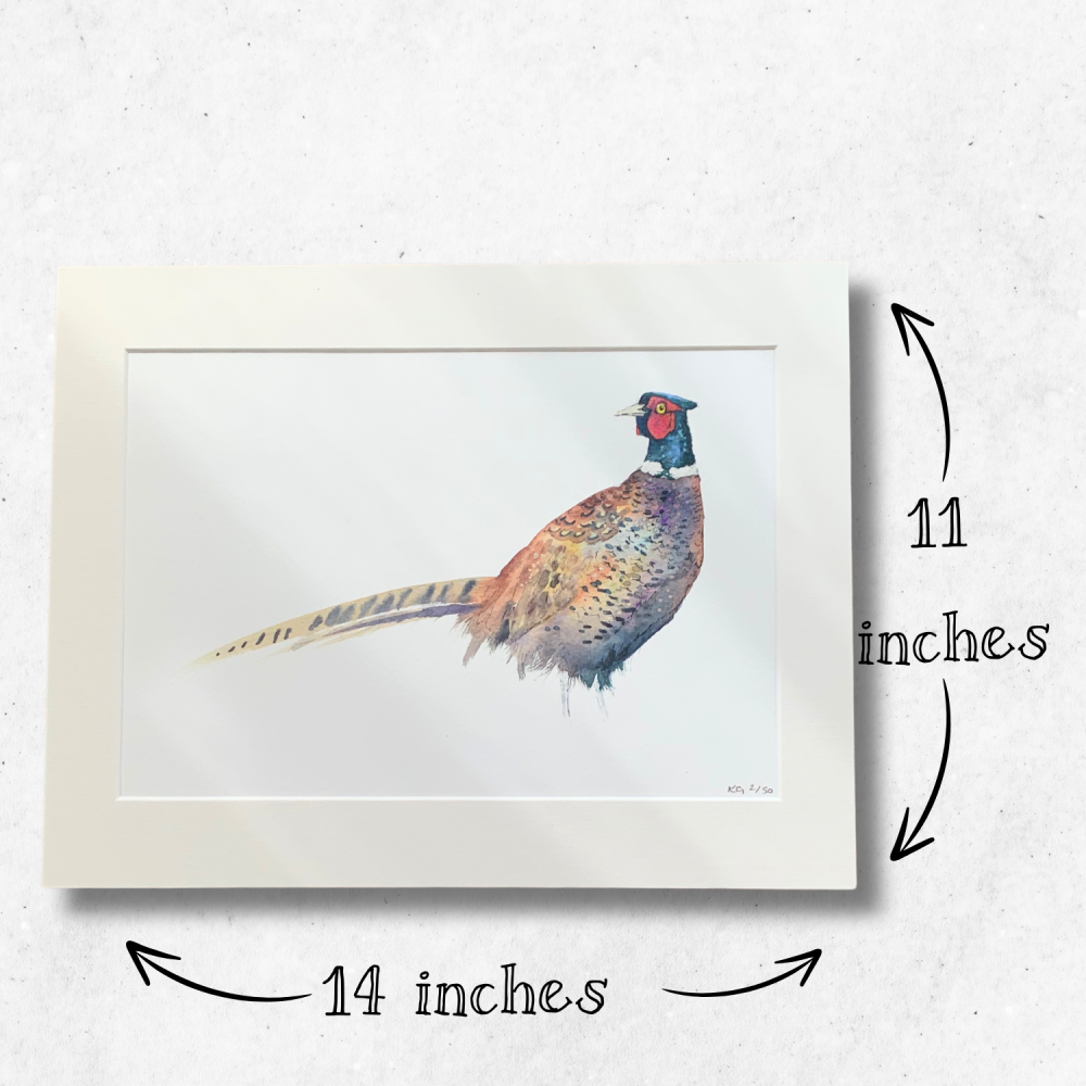 Pheasant print standing (Limited edition numbered)