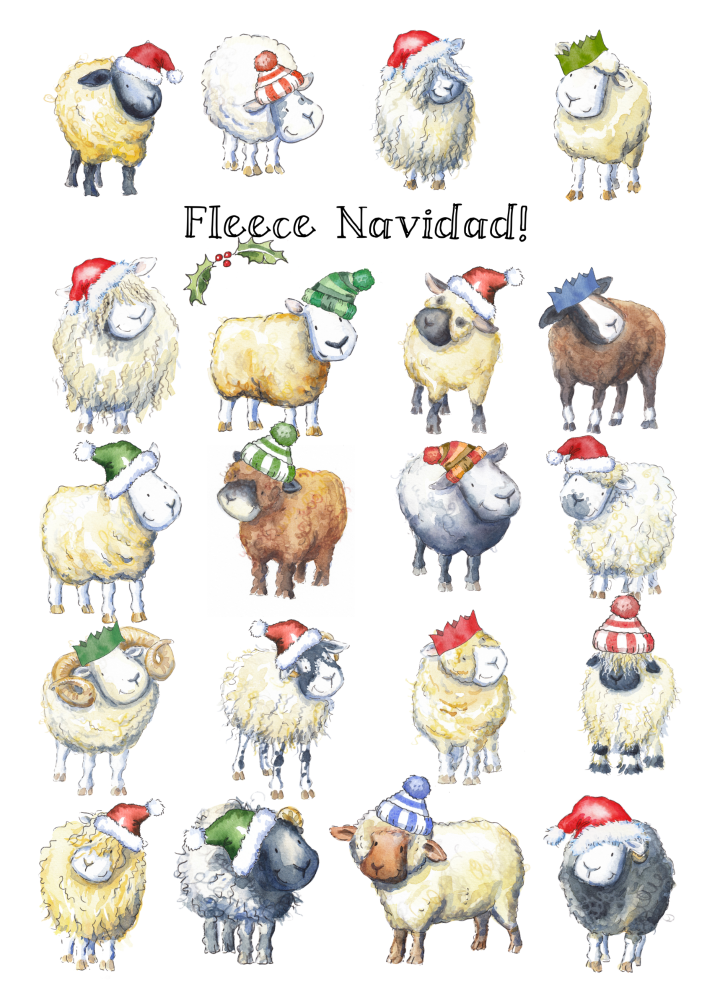 Fleece Navidad Christmas Card