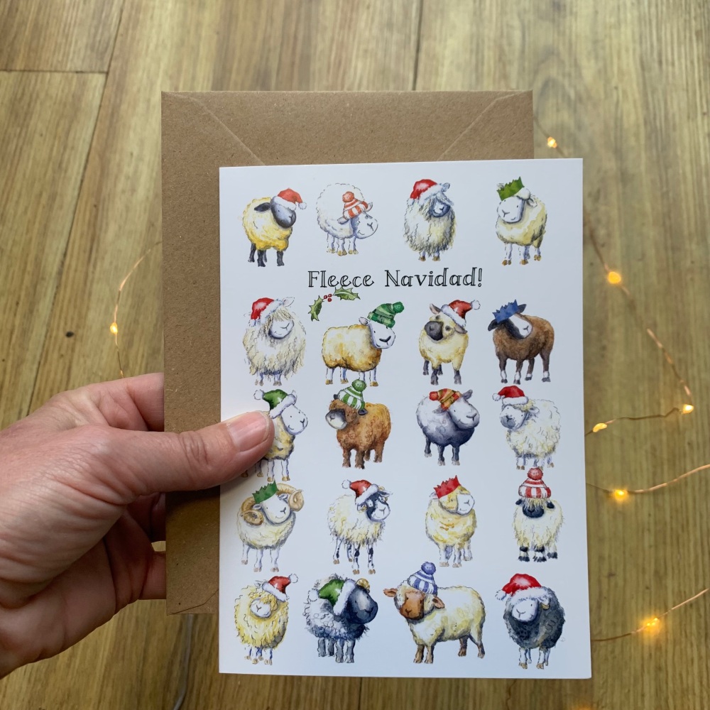 Fleece Navidad Christmas Card