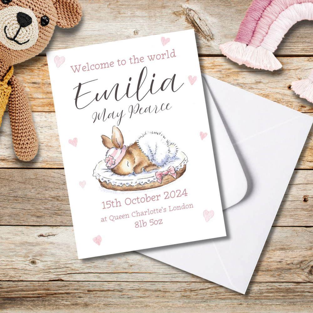 Personalised Baby girl - Welcome to the world