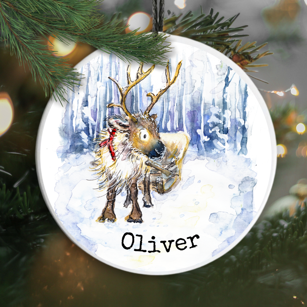Woodland animals name ceramic decoration