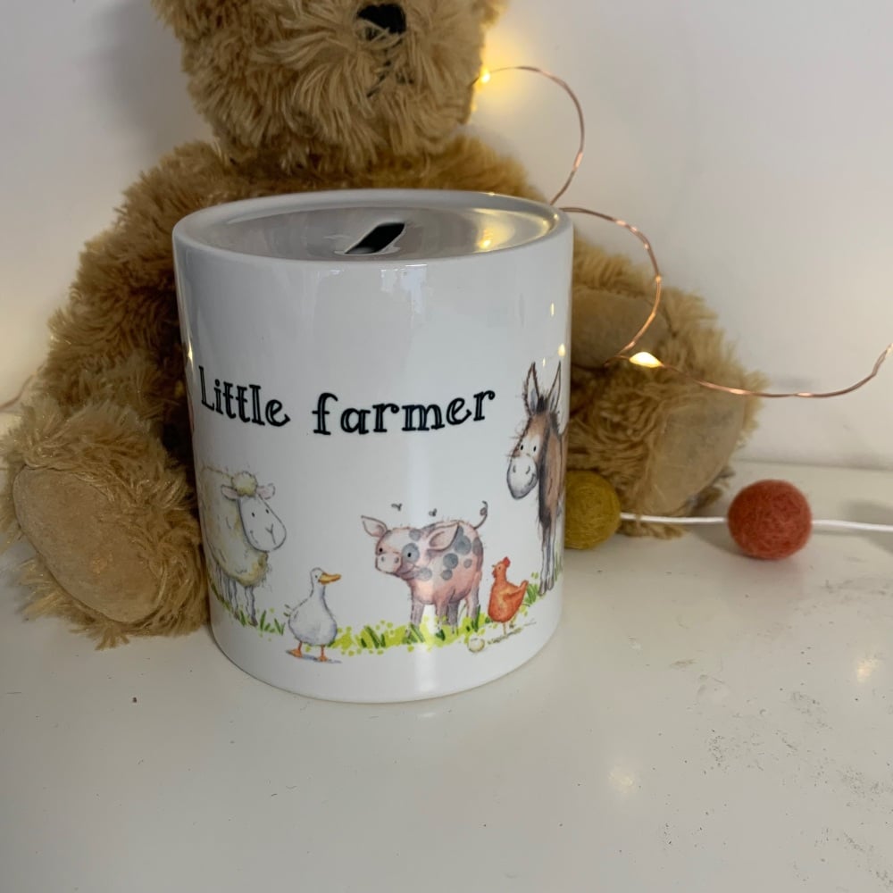 Little Farmer Money Box - available with name