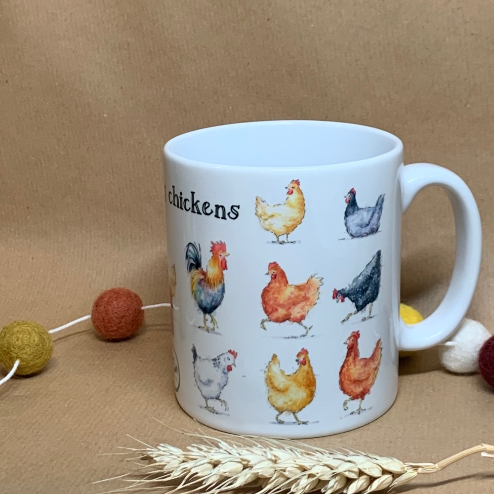 Chicken breeds ceramic mug