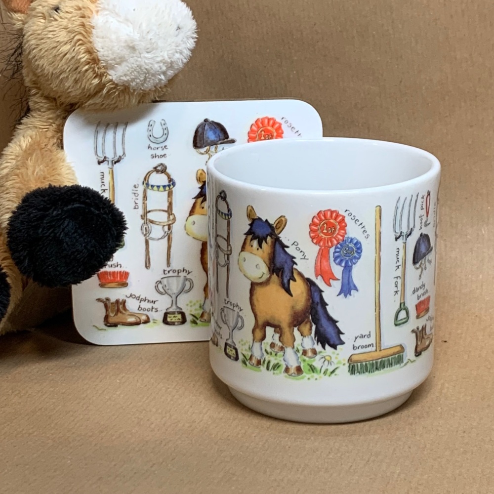 Pony things mug with FREE matching coaster